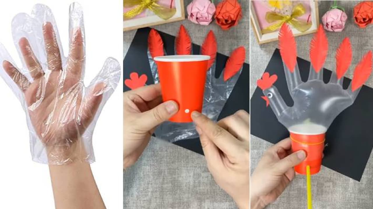 Transparent Hand Gloves Amazing crafts idea Transparent Hand Gloves Amazing crafts idea