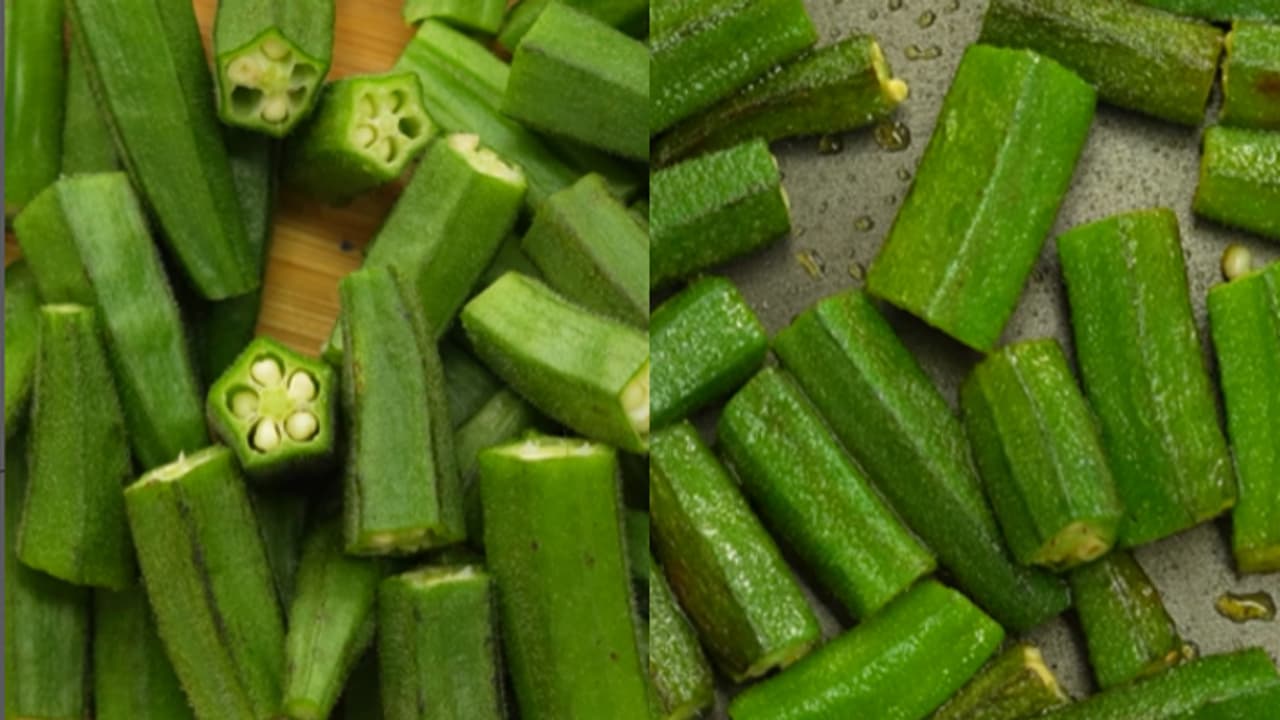 How to remove stickiness from lady finger