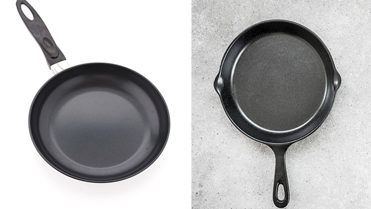 Non stick vs cast iron cookware Non stick vs cast iron cookware
