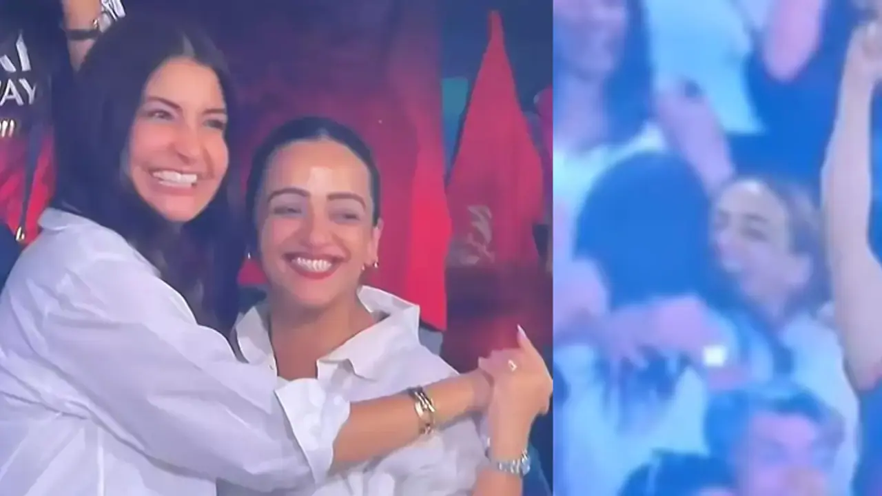 Anushka Sharma hugs Malavika Nayak after IPL 2025 final