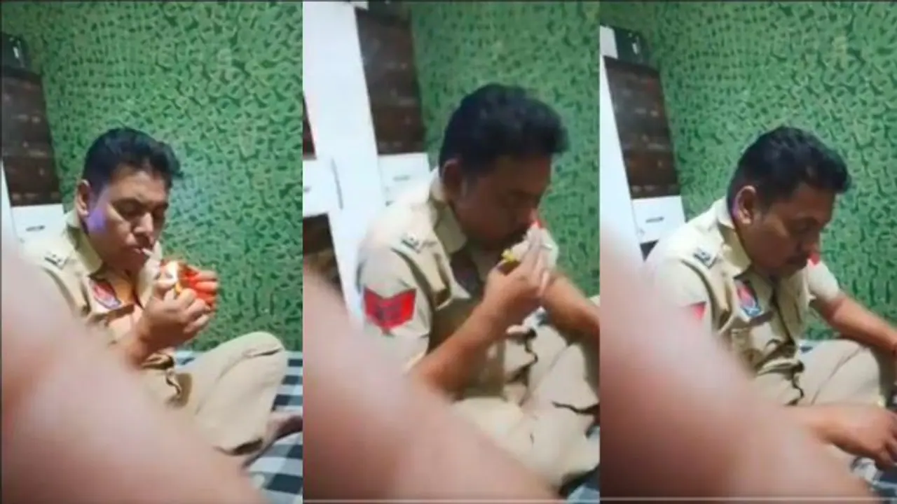 Punjab police taking drugs