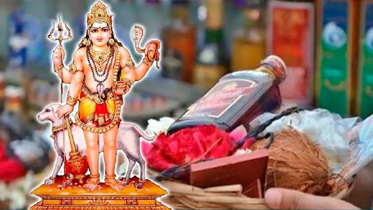 Kaal Bhairav Ashtami 2022 liquor is served to god Kaal Bhairav Ashtami 2022 liquor is served to god