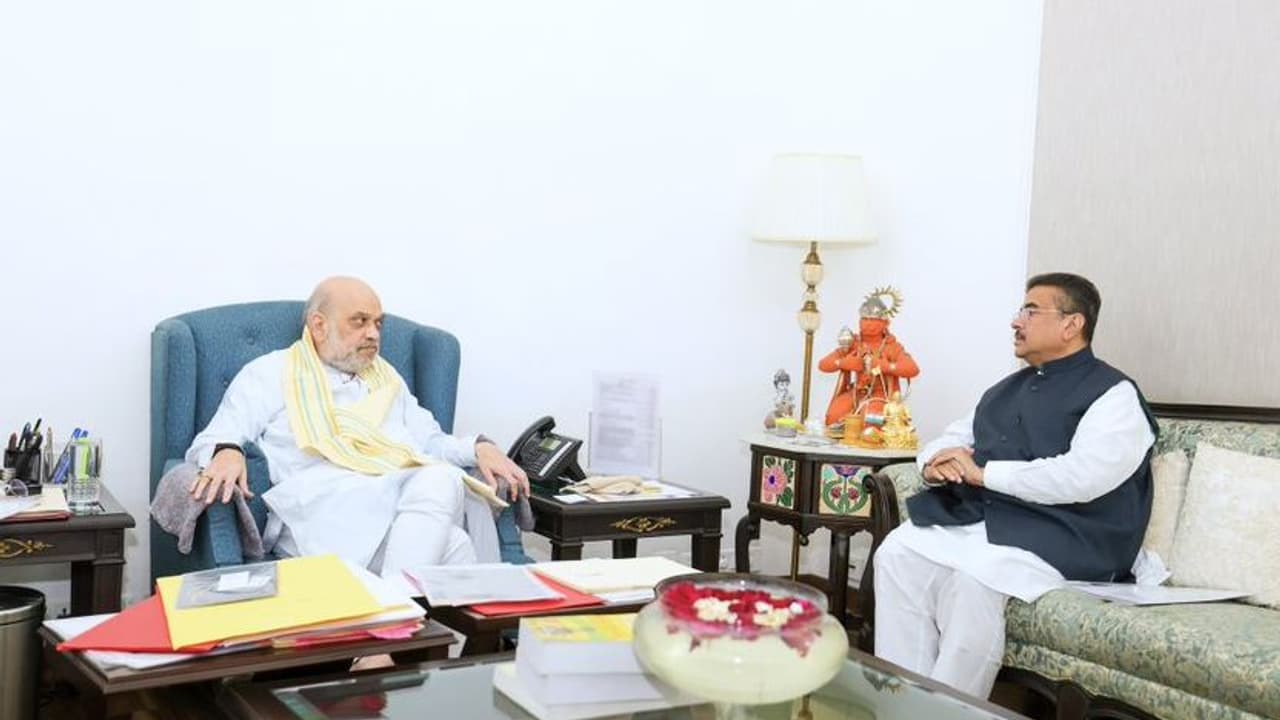 Amit Shah with Suvendu Adhikari Amit Shah with Suvendu Adhikari