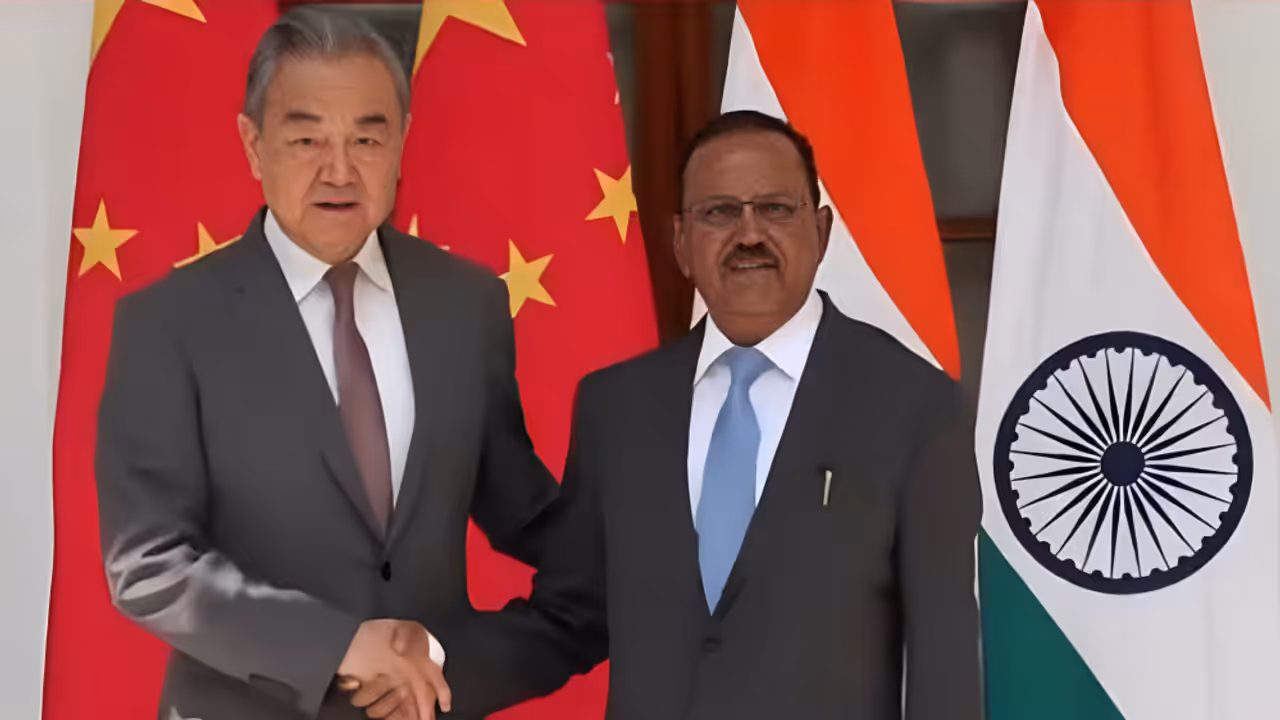 Chinese Foreign Minister Wang Yi and NSA Ajit Doval