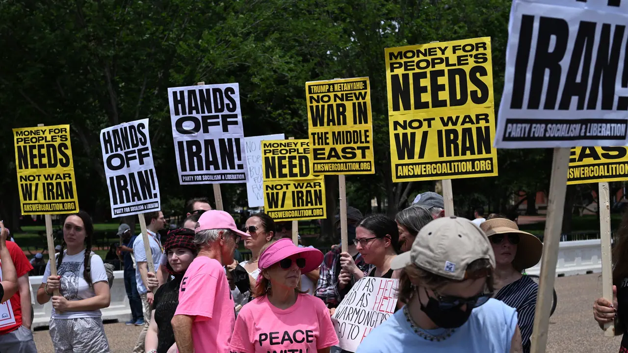 Anti war protests in New York after US strikes Iran