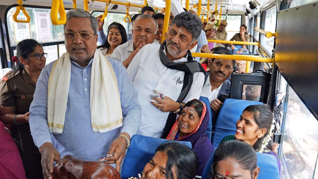 Women using Karnataka KSRTC buses under the Shakti Scheme, world record