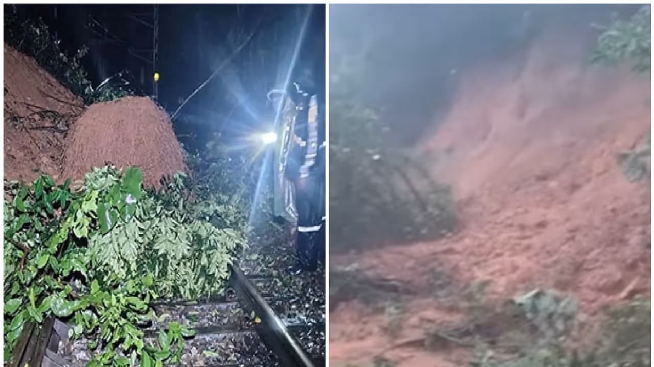 Landslide disrupts Bengaluru Mangaluru train services near Sakleshpur Landslide disrupts Bengaluru Mangaluru train services near Sakleshpur