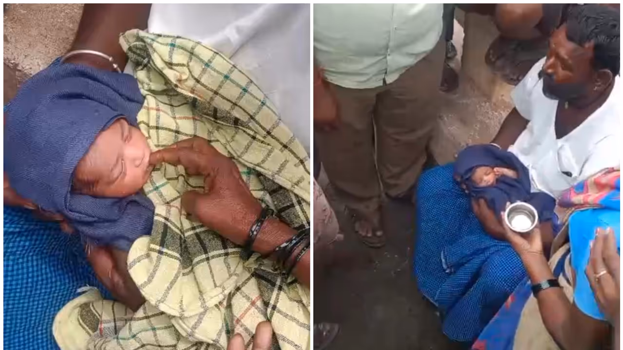 newborn baby found in Belagavi newborn baby found in Belagavi