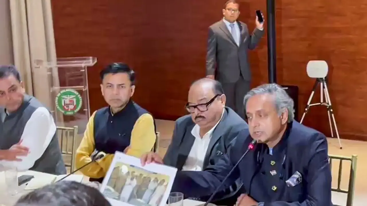 All party delegation led by Shashi Tharoor meets Panama’s FM Javier Martínez Acha