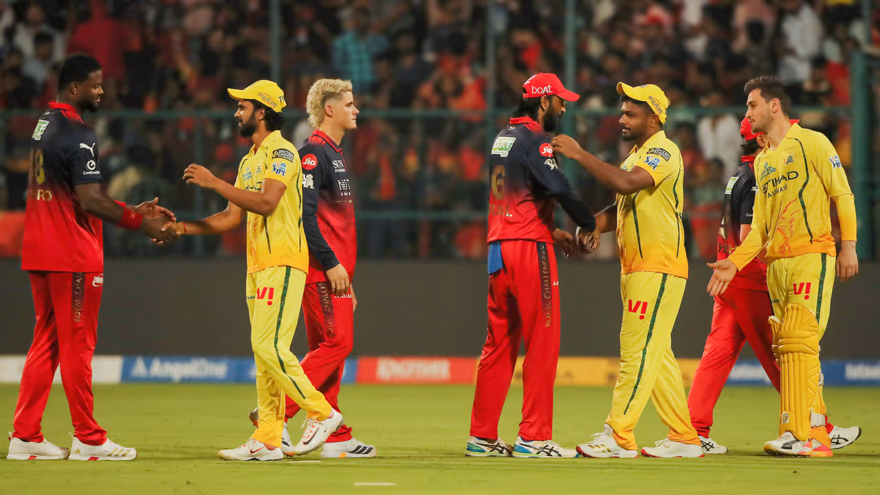 CSK and RCB at M Chinnaswamy Stadium CSK and RCB at M Chinnaswamy Stadium
