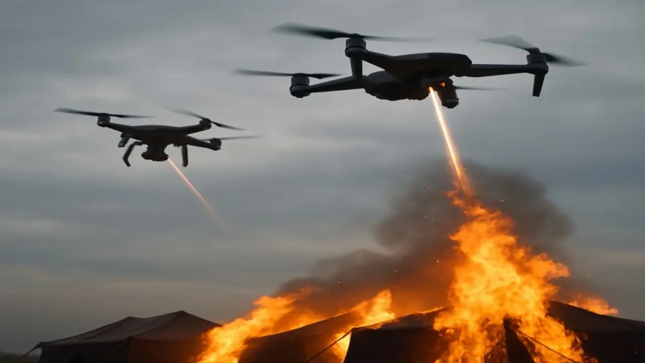 Drone strikes on camps