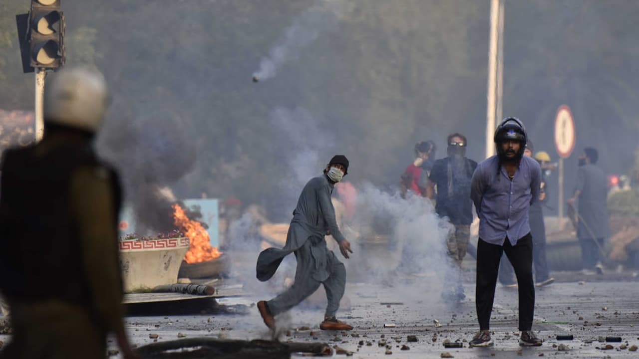 Imran Khan supporters protest
