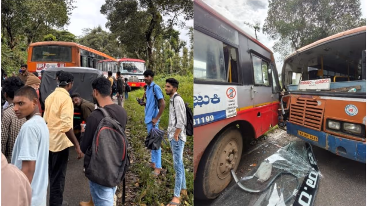 Hassan KSRTC Bus Accident