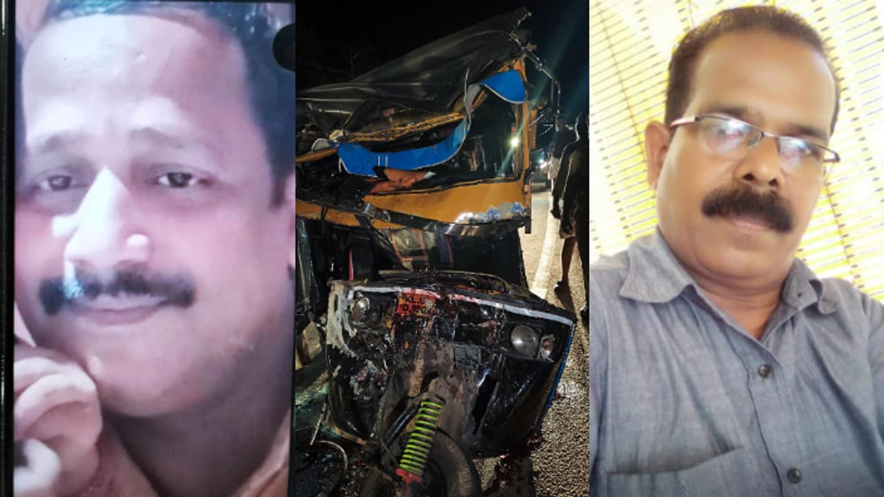 ksrtc bus hit at auto two died in Palakkad