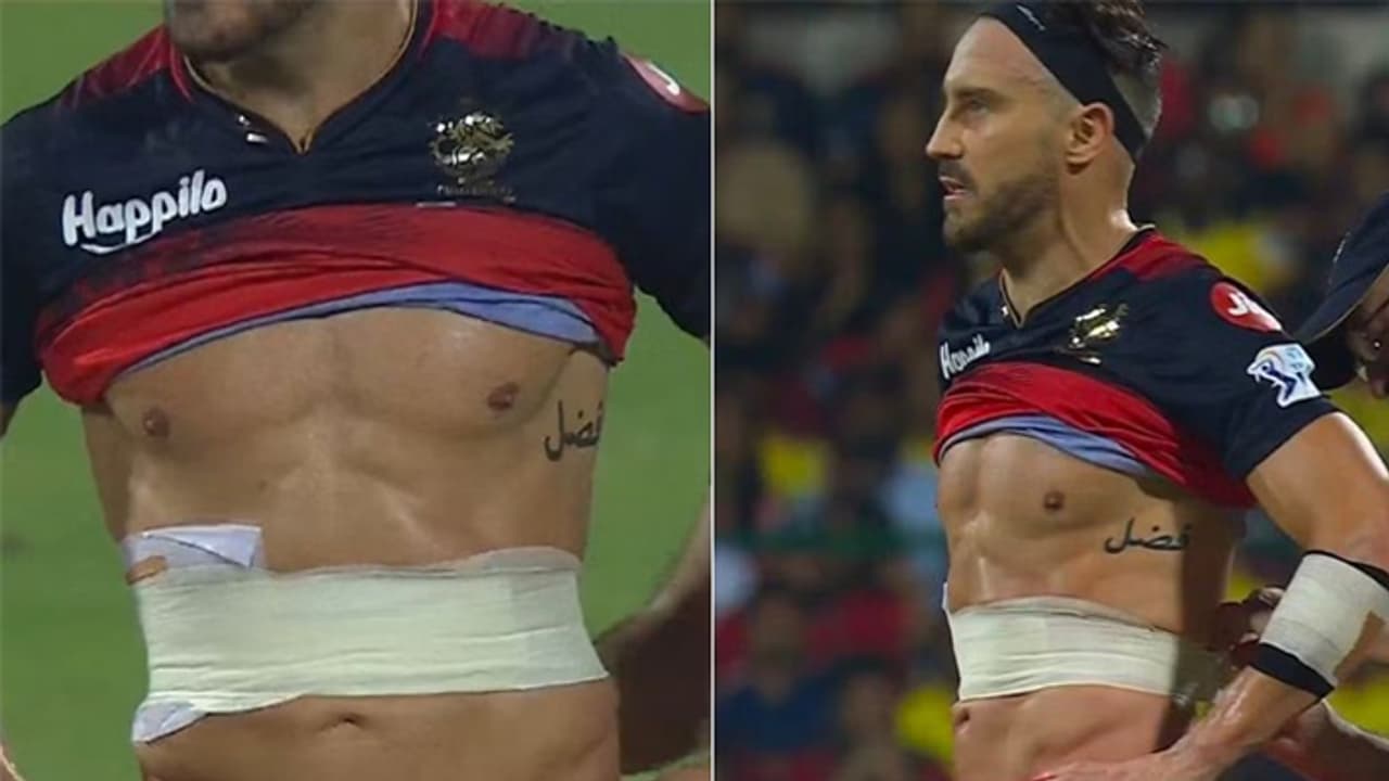 RCB captain Faf du Plessis injury 