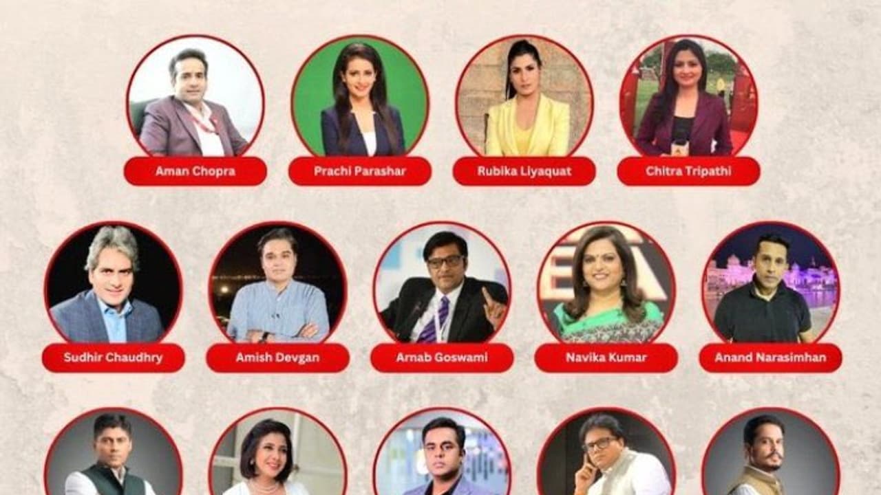 INDIA boycott TV Anchors INDIA boycott TV Anchors