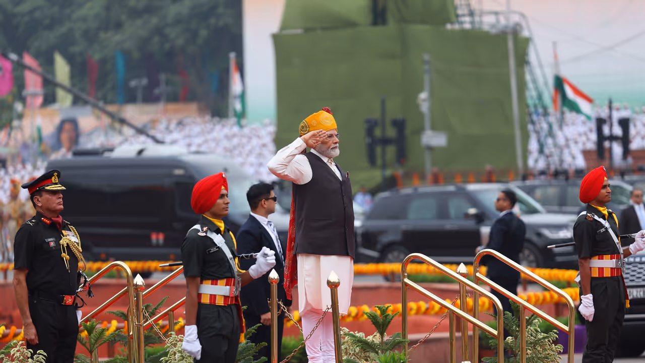PM Modi at Lal Quila