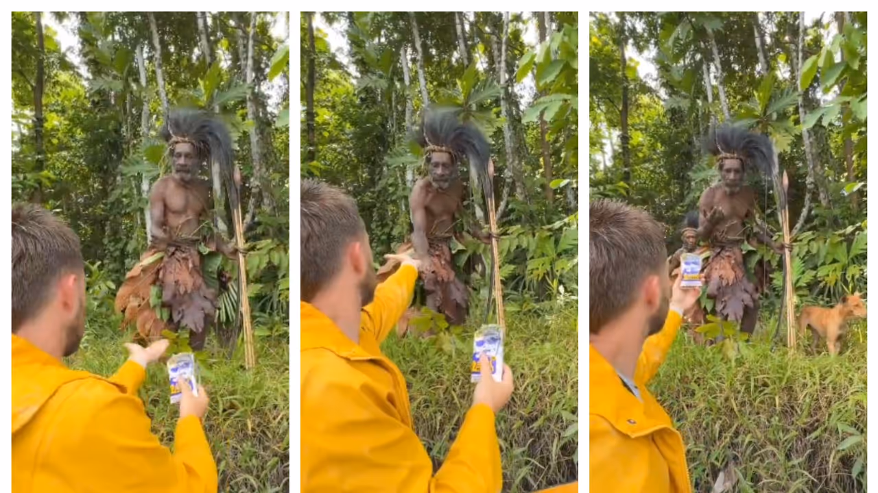 Irish YouTuber giving salt a to cannibal tribe