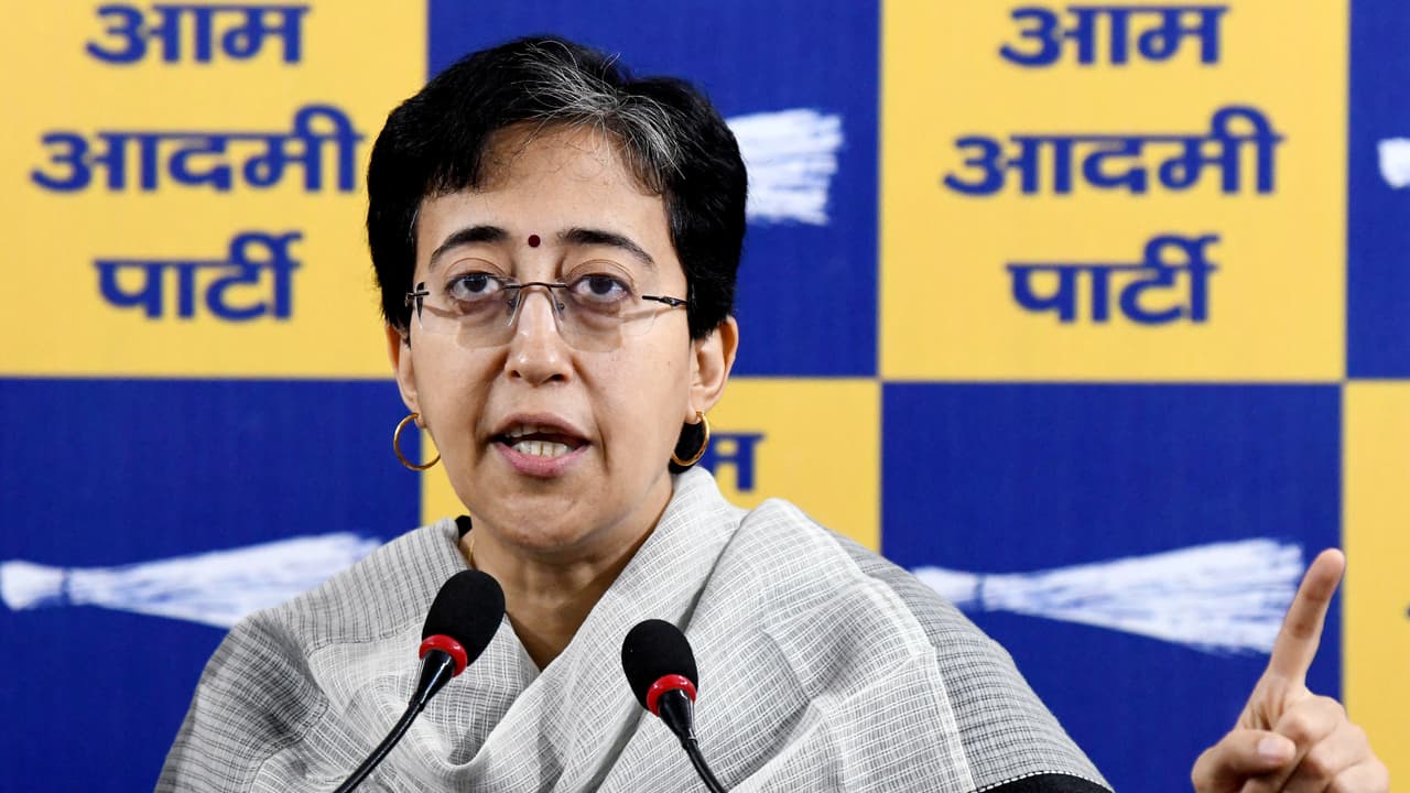 AAP leader Atishi addresses a press conference AAP leader Atishi addresses a press conference