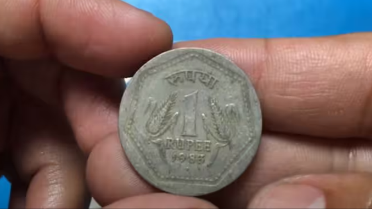One rupee coin One rupee coin