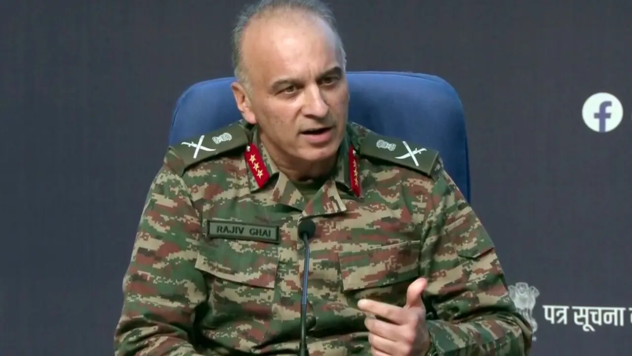 DGMO Lieutenant General Rajiv Ghai speaks during the press conference on Operation Sindoor