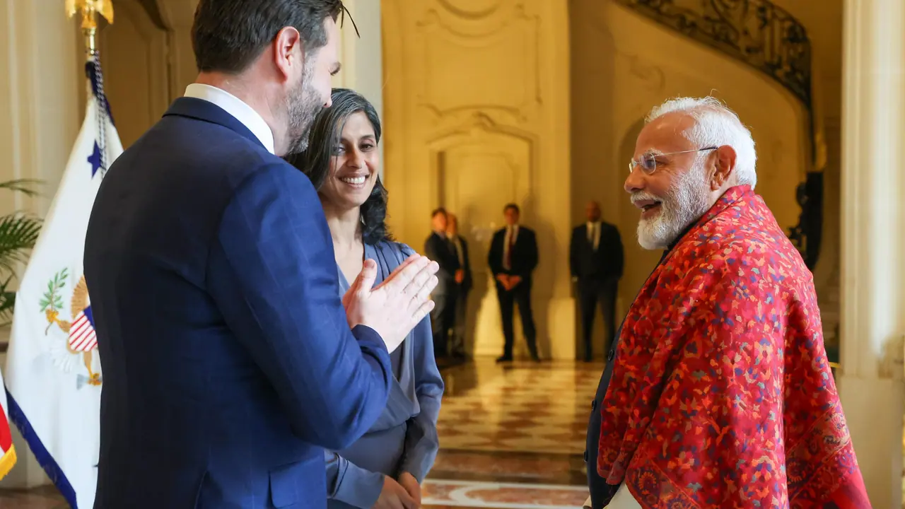 US VP JD Vance PM Modi US VP JD Vance PM Modi