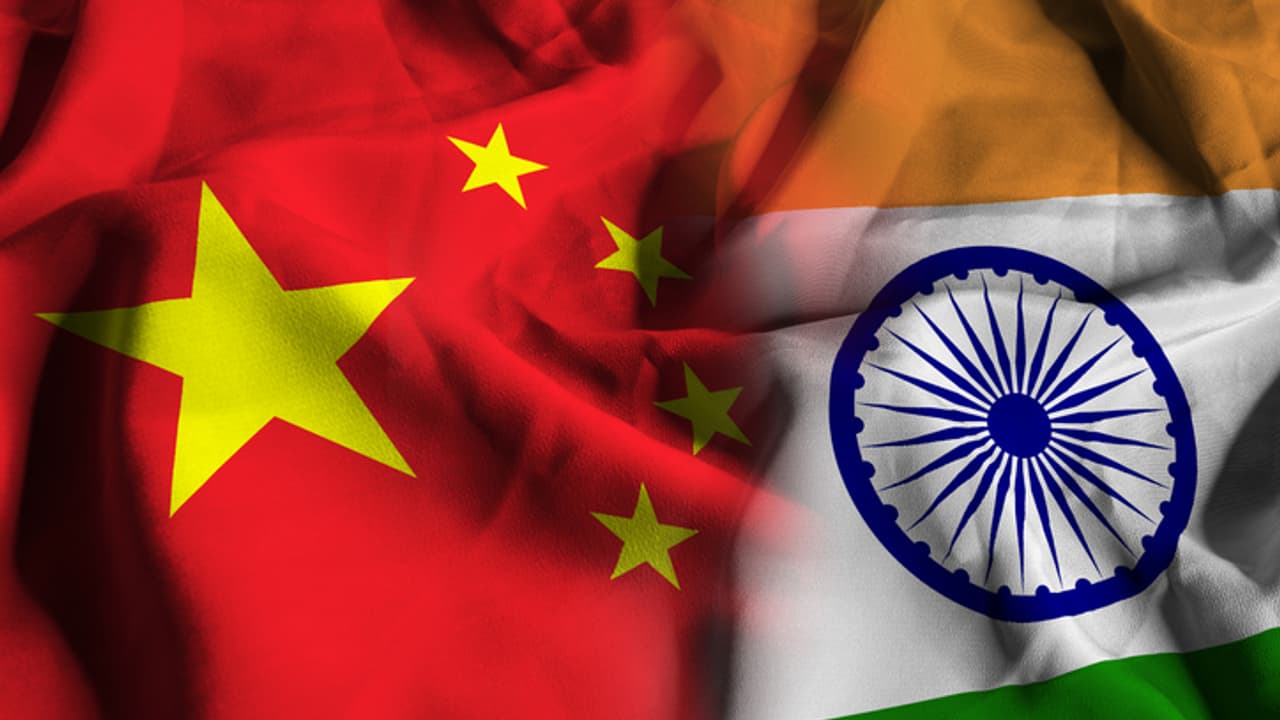 India china flag India china flag