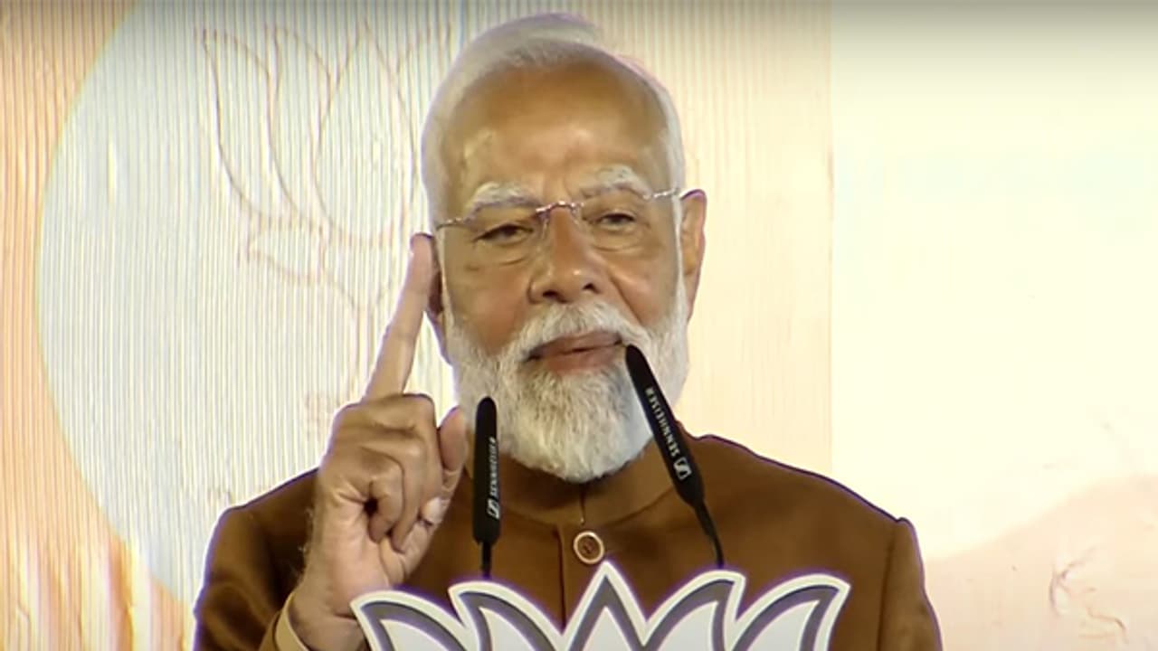 PM Modi at BJP headquarter after Delhi win PM Modi at BJP headquarter after Delhi win