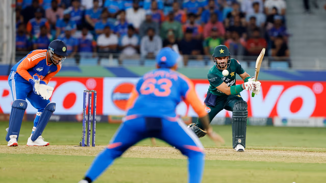 Sahibzada Farhan Batting against India Sahibzada Farhan Batting against India