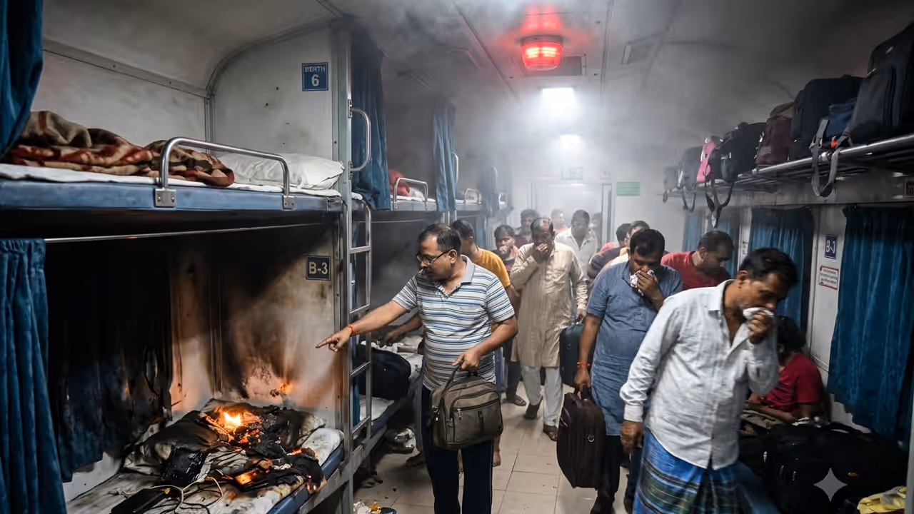 Mumbai Howrah Mail Power Bank Blast Mumbai Howrah Mail Power Bank Blast