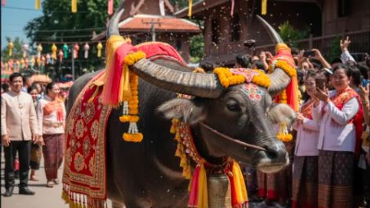 Thailand buffalo festival