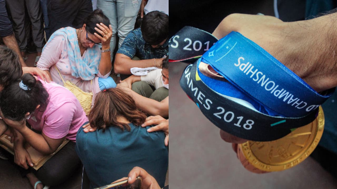 Protesting wrestlers Protesting wrestlers