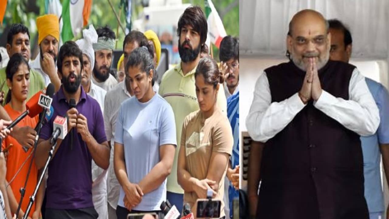 wrestlers meet amit shah wrestlers meet amit shah
