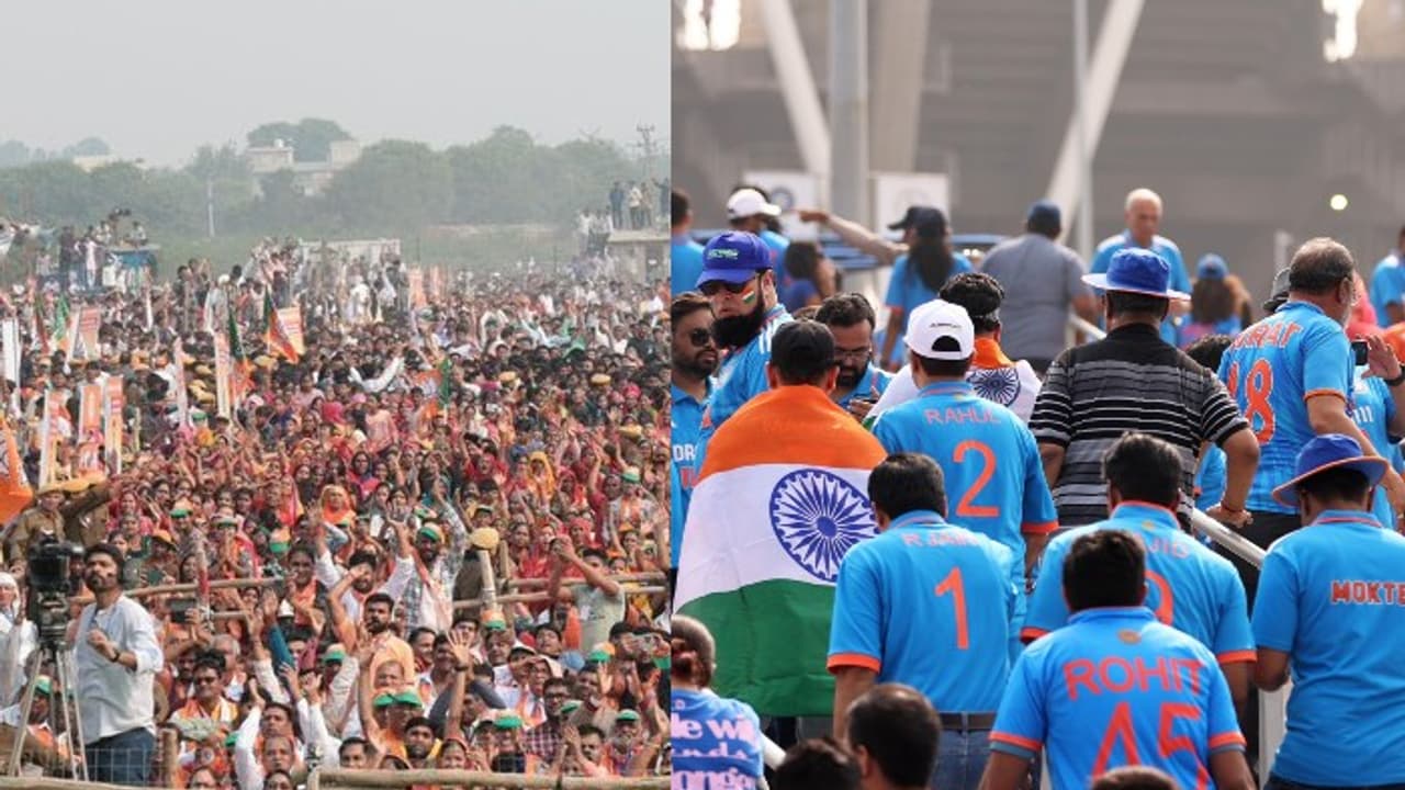 Cricket or Modi BJP leader Amit Malviya tweeted a picture of a public meeting of the Taranagar Churu PM bsm Cricket or Modi BJP leader Amit Malviya tweeted a picture of a public meeting of the Taranagar Churu PM bsm
