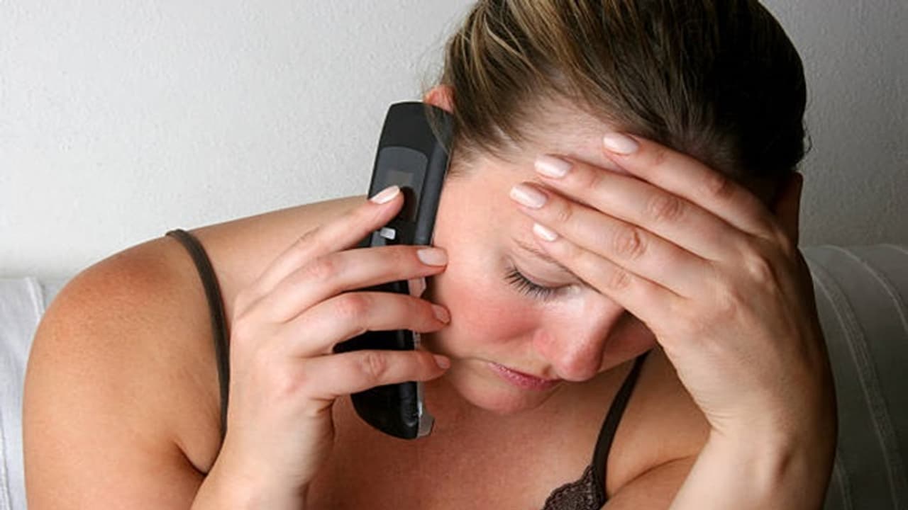 mobile calling woman