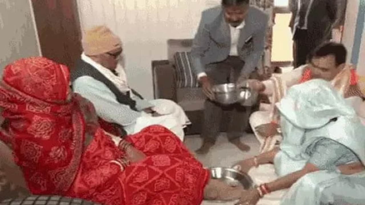 Rajasthan new cm Bhajan Lal Mother and Father Rajasthan new cm Bhajan Lal Mother and Father