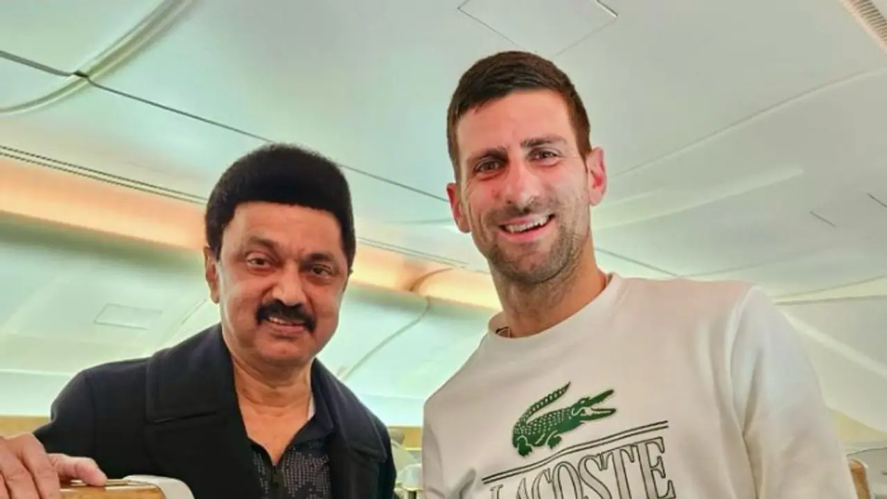 MK Stalin Novak Djokovic MK Stalin Novak Djokovic
