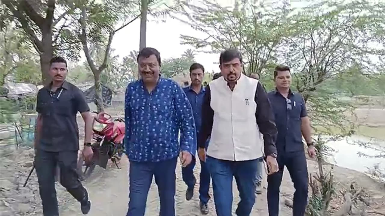 Sandeshkhali update two TMC ministers sujit bose partha bhoumik visit Sandeshkhali talk about women abuse bsm