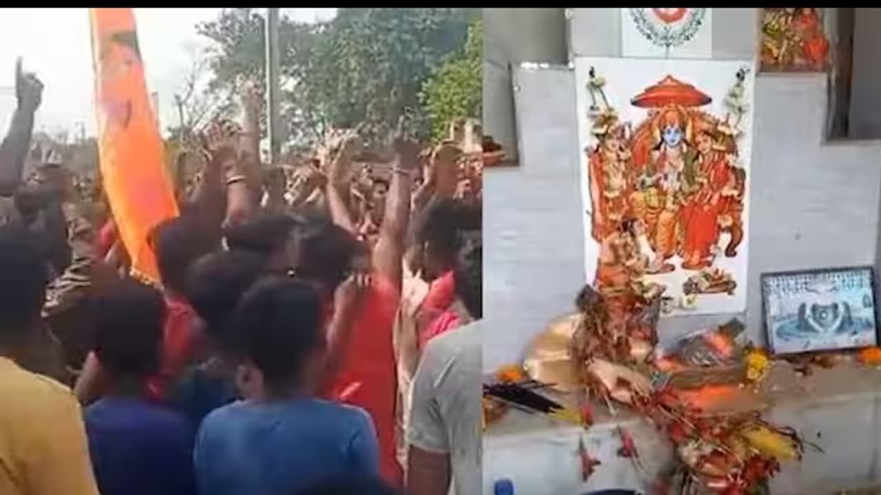 Protest against the vandalism of five temples in Bankra Howrah watch video bsm Protest against the vandalism of five temples in Bankra Howrah watch video bsm