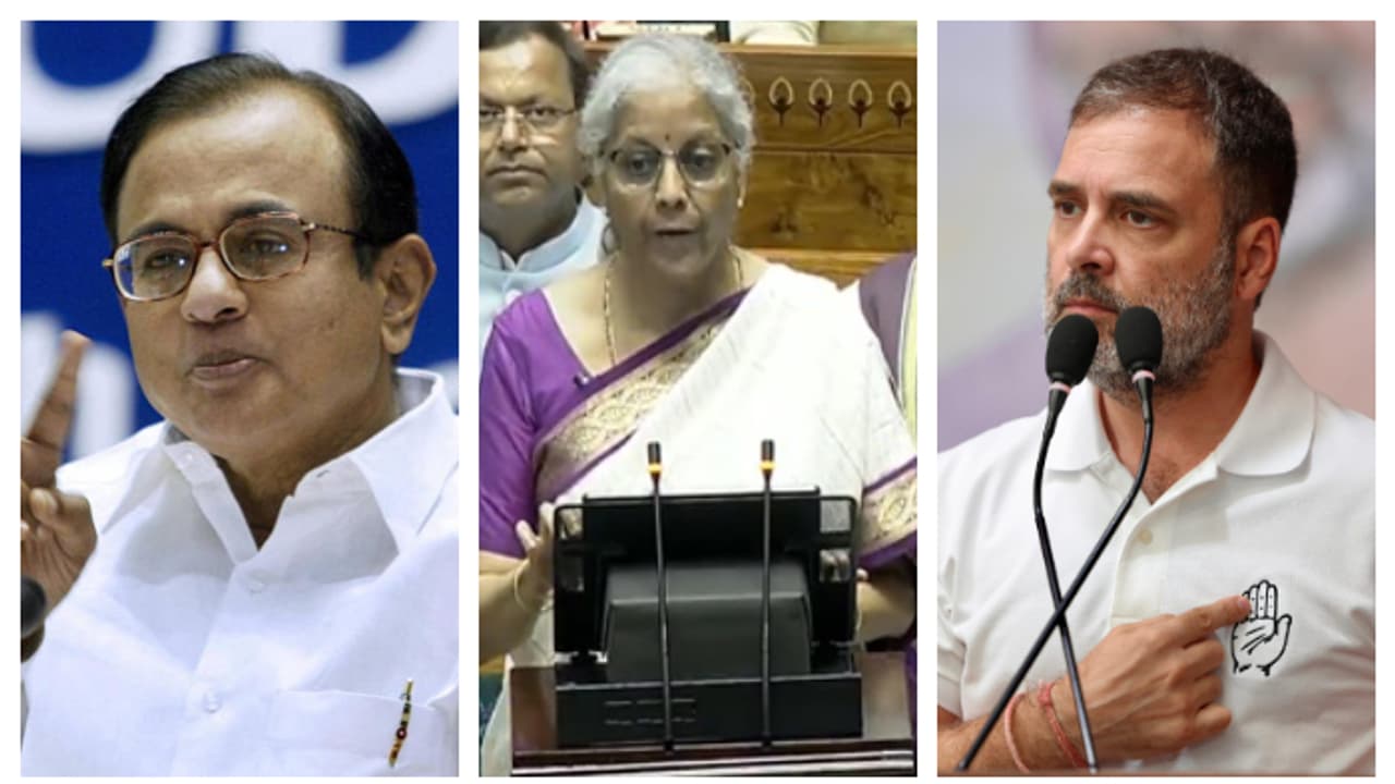 Union Budget 2024 Congress leader Rahul gandhi P Chidambaram criticizes Nirmala Sitharaman bsm Union Budget 2024 Congress leader Rahul gandhi P Chidambaram criticizes Nirmala Sitharaman bsm