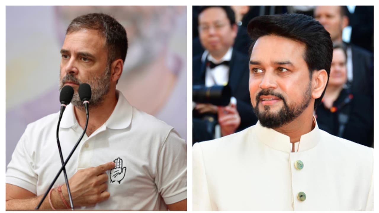 Anurag Thakurs sarcasm on Rahul Gandhi caste in Parliament bsm Anurag Thakurs sarcasm on Rahul Gandhi caste in Parliament bsm