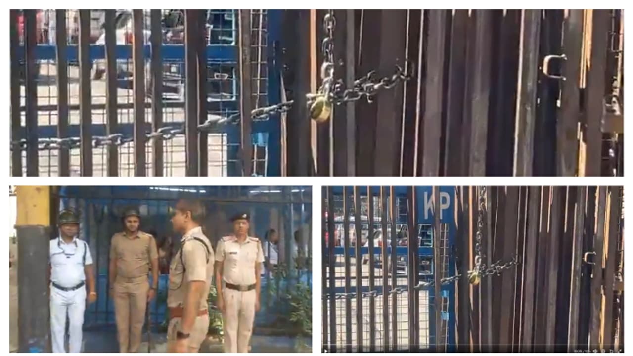 rg kar hospital rape and murder protest 9 feet high barricade to stop junior doctors bsm