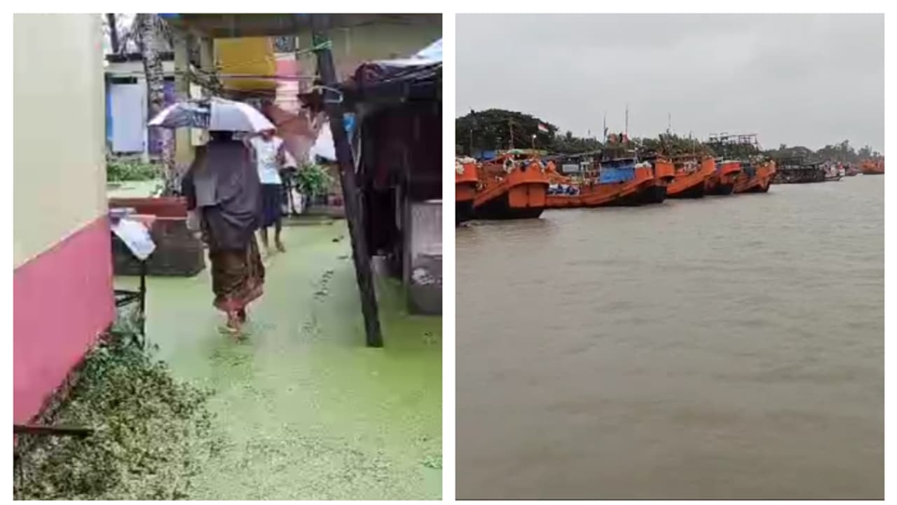 Coastal areas have been alerted due to the influence of deep depression and monsoon axis over Gangetic West Bengal bsm Coastal areas have been alerted due to the influence of deep depression and monsoon axis over Gangetic West Bengal bsm