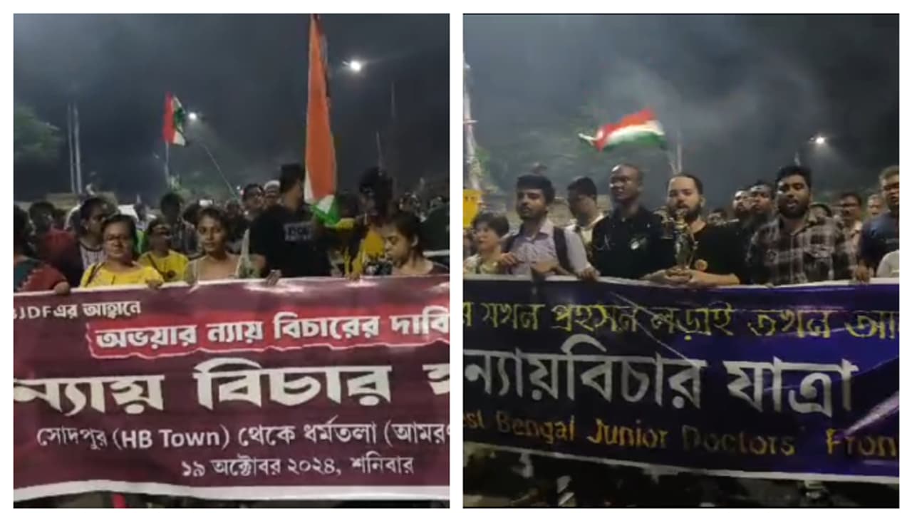 naya bichar yatra reaches junior doctors hunger strike stage Dharmatala from RG kar victim home bsm naya bichar yatra reaches junior doctors hunger strike stage Dharmatala from RG kar victim home bsm