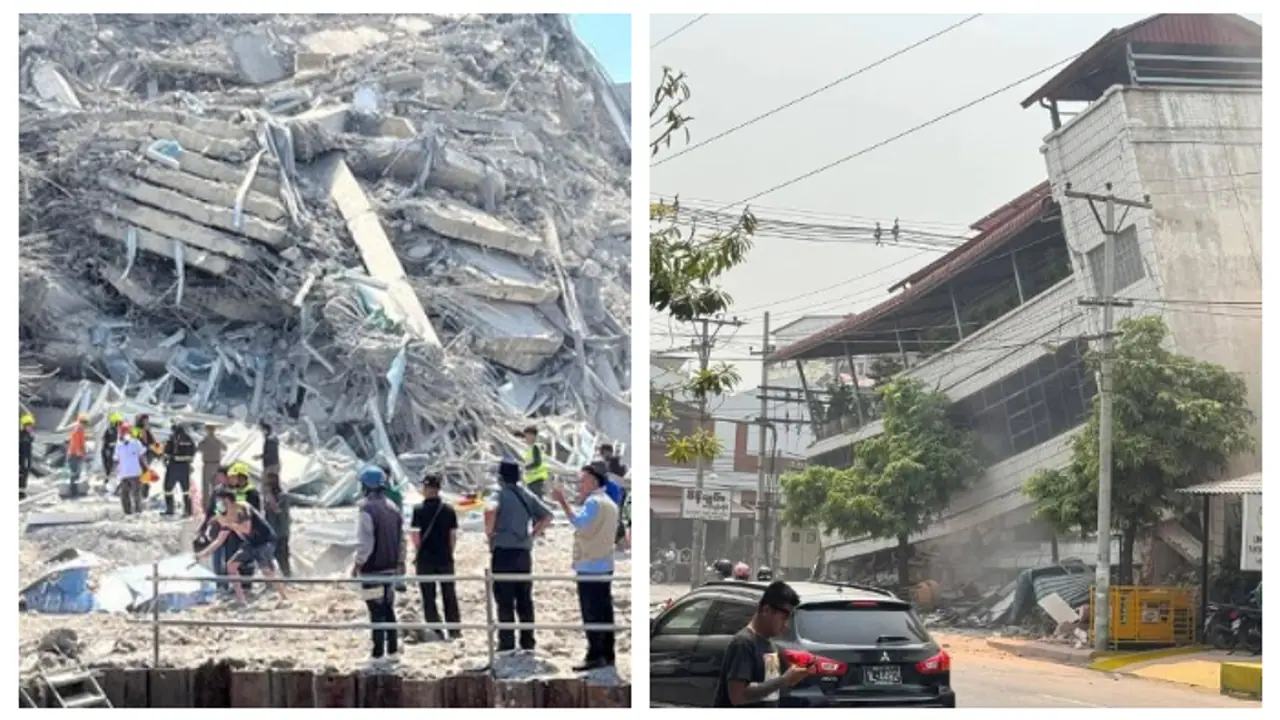 Terrible earthquake in Myanmar watch viral video bsm