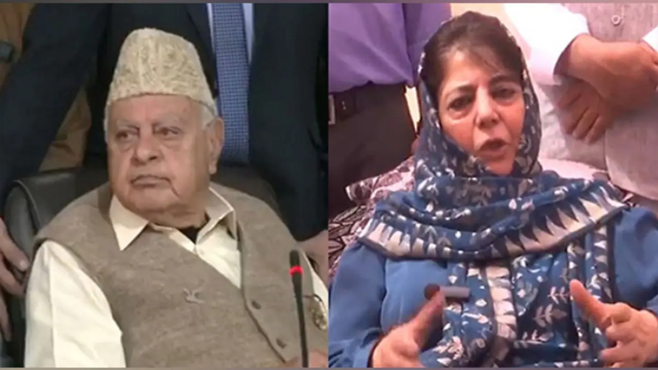 JKNC leader Farooq Abdullah and PDP chief Mehbooba Mufti