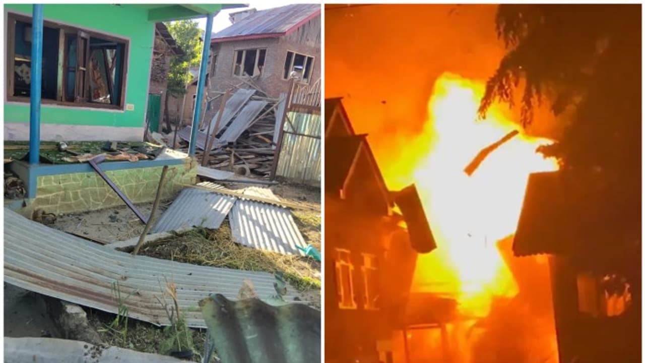 terrorists house on fire