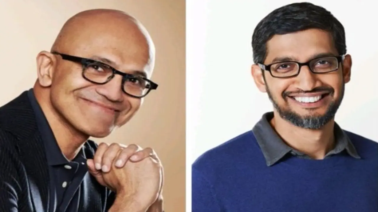 Satya Nadella and Sundar Pichai Satya Nadella and Sundar Pichai