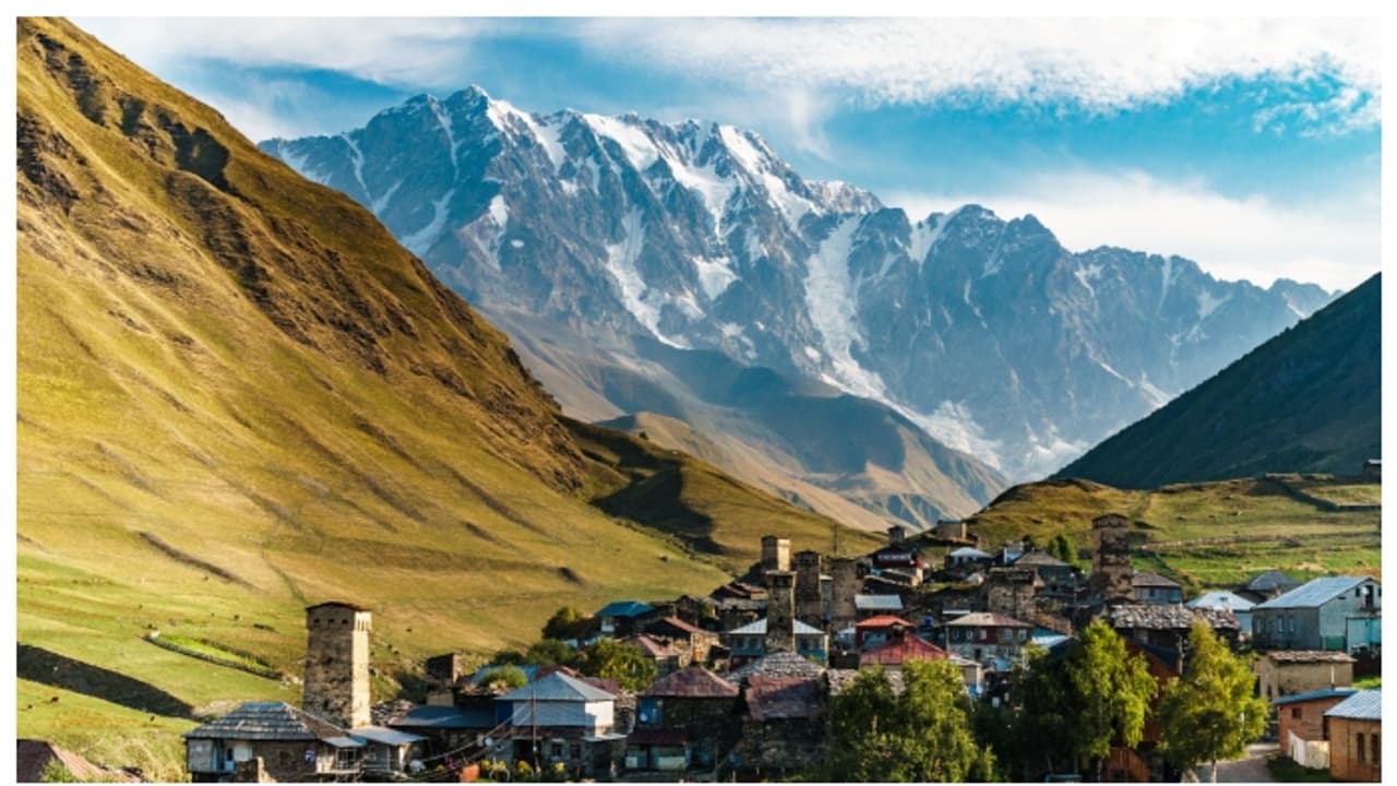 Ushguli Village with Mount Shkhara
