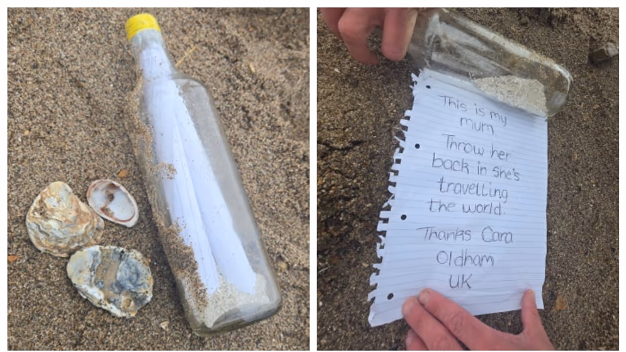 bottle carrying mothers ash